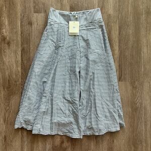 NWT GG<5 Striped Midi Skirt Size XS